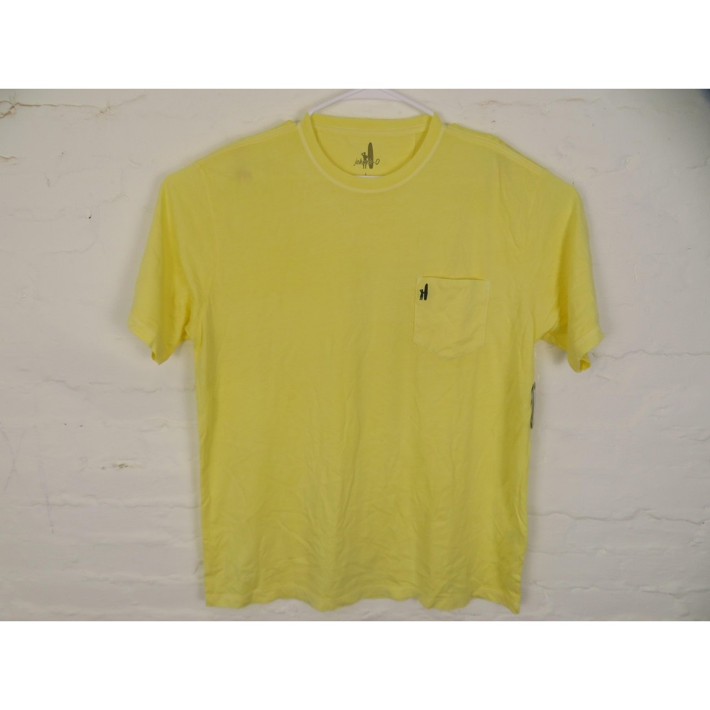 Johnnie-O Shirt Mens Large Yellow Canary Pocket Tee Crewneck Cotton Modal Soft